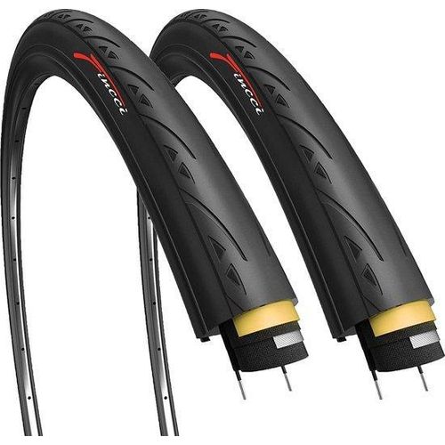 Unyqoos® Rennradreifen 2er-Set 700 x 23C (ETRTO 23-622) – 60 TPI, 1 mm Pannenschutz, für Rennrad, City & Single-Speed