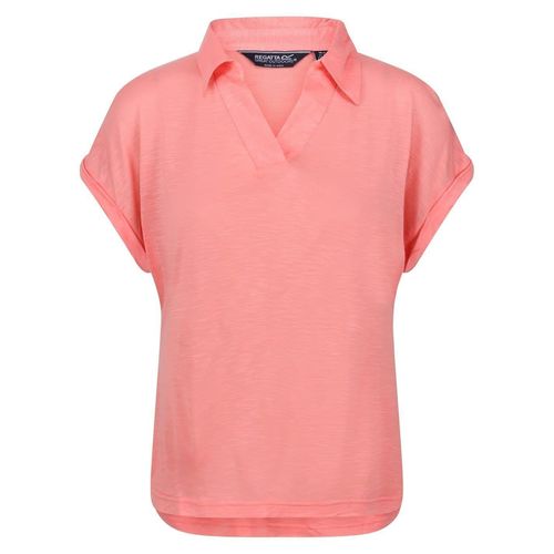 Regatta Effen poloshirt met V-hals voor dames (Schelp Roze)