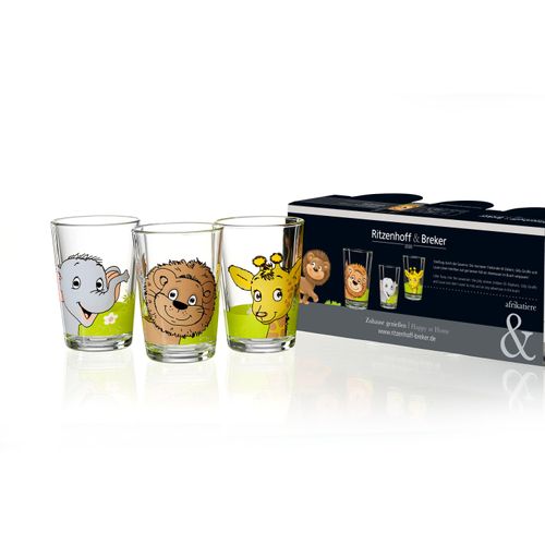 Trinkglas-Set AFRIKATIERE