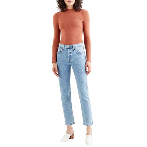 Levis 501 Straight Ankle Grazer-jeans voor dames (Lichtblauw)