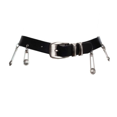 Gianni Versace riem met zilveren veiligheidsspelden