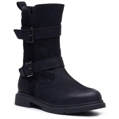 Hush Puppies Celine Gespschoen Leer Dames ZWARTE Boots