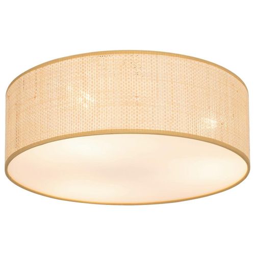 Collett's Monde Deckenleuchte , Naturfarben, Weiss , Metall, Kunststoff, Naturmaterialien , rund , 15.5 cm , RoHS, CE , Lampen & Leuchten, Innenbeleuchtung, Deckenlampe, Deckenlampen