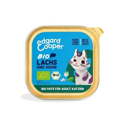 Edgard & Cooper Edgard&Cooper Nassfutter Katze Adult Paté Bio Lachs und Huhn 64x85 g
