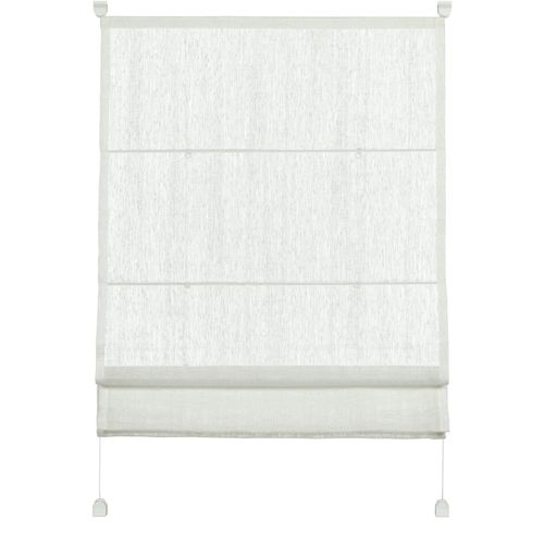 Raffrollo GARDINIA "Easyfix mit 2 Bedienschienen" Gr. 5, weiß, B:90cm H:140cm, Obermaterial: 100% Polyester, Raffrollos, waschbar bei 30 C im Schonwaschgang
