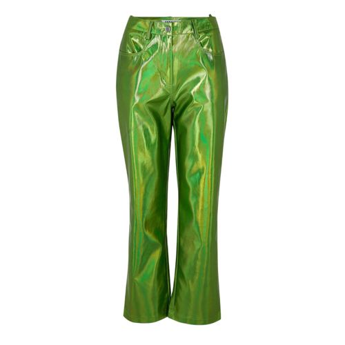 AmyLynn Lupe metallic broek voor dames (Groen metallic)