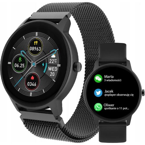 Smart Watch Sport Armband SB-325 Bluetooth, Musiksteuerung, Schrittzähler usw. IP67, Fitness Uhr, Pulsometer schlank (schwarz)