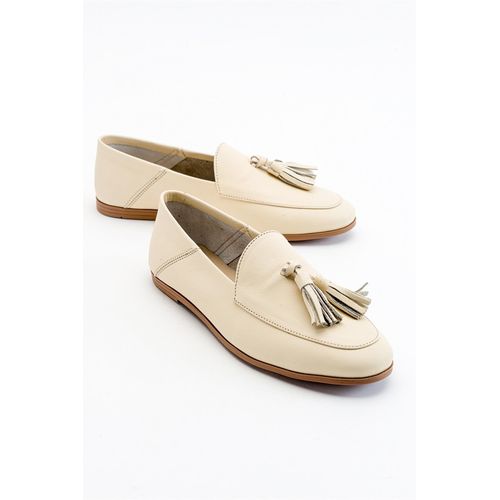 Mona Zacht Leren Kwast Loafer Dames