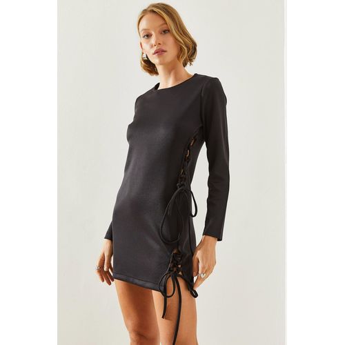 Uitgesneden Crew Neck Mini Jurk