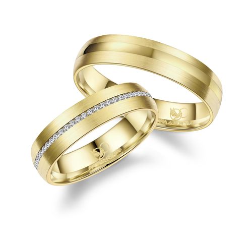 Partnerring MARRYA "Edelstahl Ringe Trauringe Eheringe Partnerringe" Gr. 50, damen ring, gold, Fingerringe, Herren, 50, Edelstahl