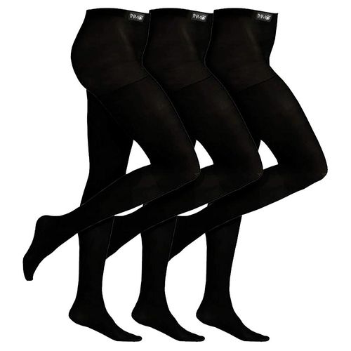 3-Paar Multipack Meisjes Thermoleggings voor de Winter | THMO | Zwarte Warme Leggings Ideaal voor School - Zwart