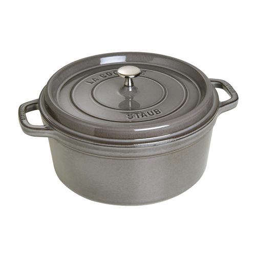 Staub La Cocotte Cocotte 28 cm, rund, Graphit-Grau, Gusseisen
