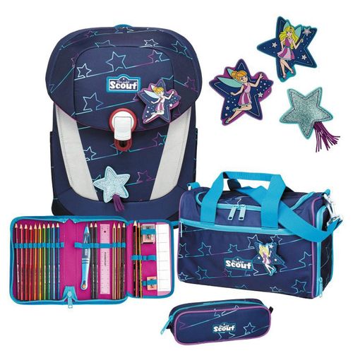 Scout Schulranzen-Set 4-teilig Sporttasche Sunny II Blue Star