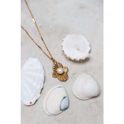 Label Kiki K.sk.152.1 hidden pearl necklace gold