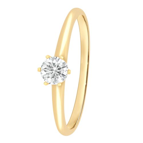 Diamantring ONE ELEMENT "Ring aus 585 Gold" Gr. 54, gold, Fingerringe, Damen, 54, 0,25, Diamantring, mit 1 Lab Grown Diamant / Labordiamant 0,25 ct