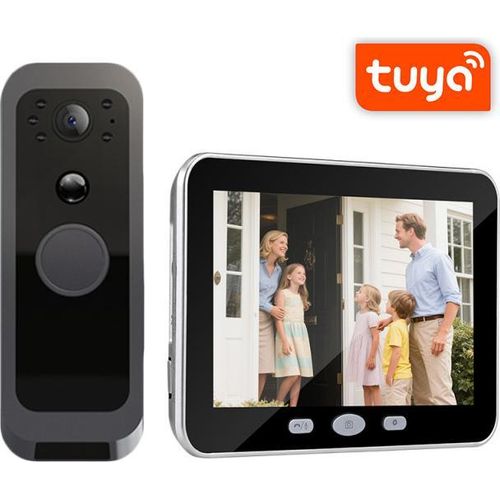 Drahtlose Wi-Fi Video-Türklingel mit LCD-Display TPD10-W