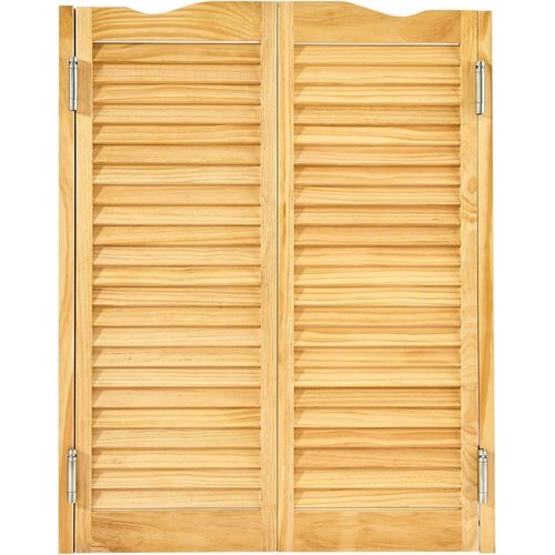 Swinging Cafe Doors 81.3x106.7 cm Arched Top Pine Wood with Hinges Log