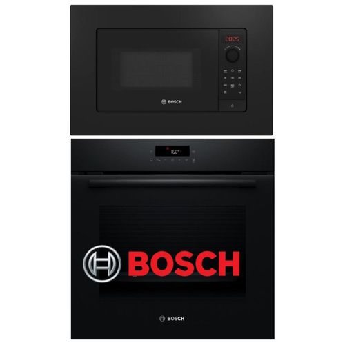 BOSCH Backofen-Mikrowelle-Set 71 Liter Backofen Air Fry Pyrolyse + Einbau Mikrowelle AutoPilot