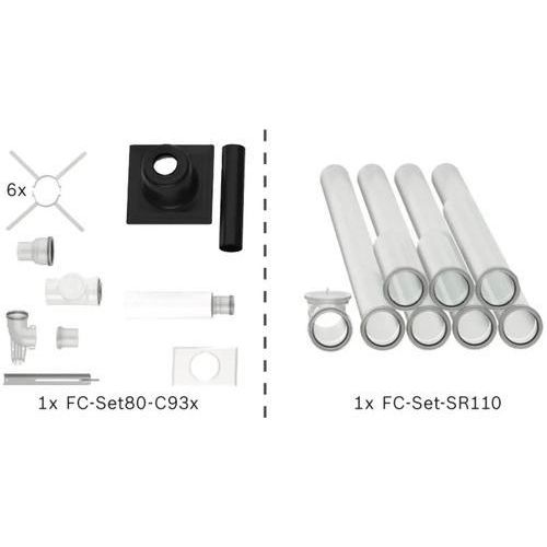 BOSCH Schachtpaket BOPA FC13 starr DN80/125 110 mm 10 m raumluftunabhängig