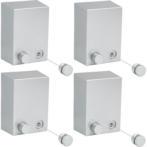 Famanu Wäscheleine Set - Ausziehbar bis 4,2 m - 4 Stück