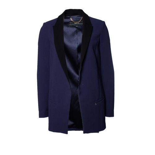 Elisabetta Franchi, Blauwe blazer met zwarte revers