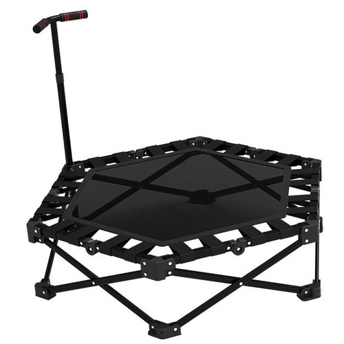 Trampoline, für Kinder und Erwachsene, Indoor Klappbar mit Verstellbarem Griff, Statische Belastungsgrenze 400kg, 105cm Diameter, 115cm Hoch