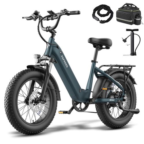 E-Bike 20×4,0 Fat-Reifen, 48 V 20 Ah 100 km Reichweite, 40 mm Federung, Kieferngrün