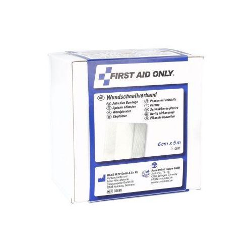 First Aid Only Wundschnellverband, 5 m x 6 cm, Vlies, weiß