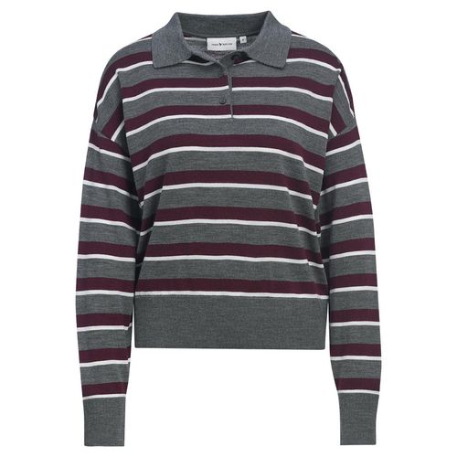 Damen Woll-Strickpullover mit Blockstreifen