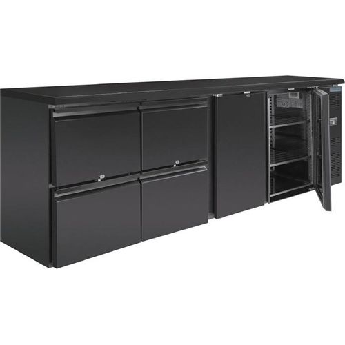 Polar Serie U Barkühlschrank 2-türig mit 4 Schubladen