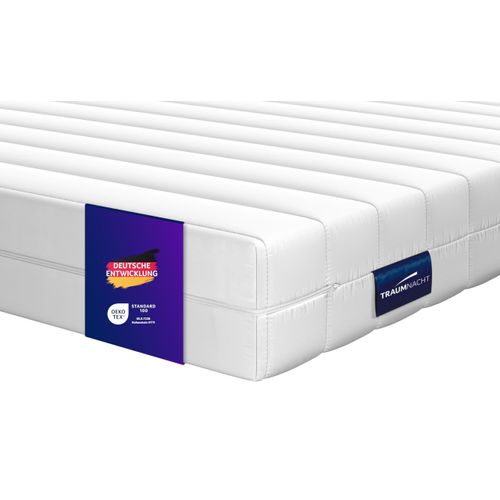 Traumnacht Basic 2 in 1 Duo Kaltschaummatratze orthopädisch 100x200 cm | H2/H3 | 7-Zonen ergonomisch | | 17 cm Höhe | Deutscher Qualitätsstandard