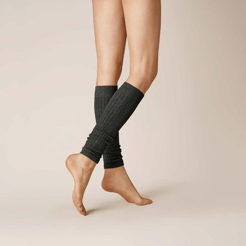 Beinstulpen KUNERT "Stulpe Winter Dreams - Rib", Damen, anthrazitmel 4050, Obermaterial: 45% Baumwolle CO. 44% Polyamid PA. 9% Alpaka WP. 2% Elasthan EL., Stulpen