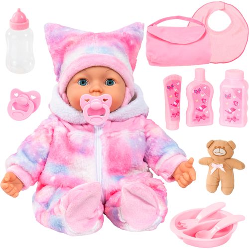 Babypuppe BAYER "Piccolina Magic Eyes 46 cm", bunt (rosa), Puppen, Baby, mit vielen Funktionen