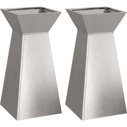 Säulen Pflanzer 2 pcs Silber 35 x 35 x 73 cm
