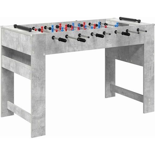 Tischfußballtisch Betongrau 125 x 60,5 x 80 cm Holzwerkstoff