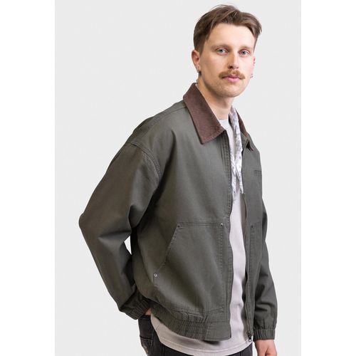 Funktionsjacke REDEFINED REBEL "Redefined Rebel Jacket RRChester Jacket BOXY FIT", Herren, Gr. XL, grün (kambaba), Web, 100% Cotton, lang, Jacken Funktionsjacke