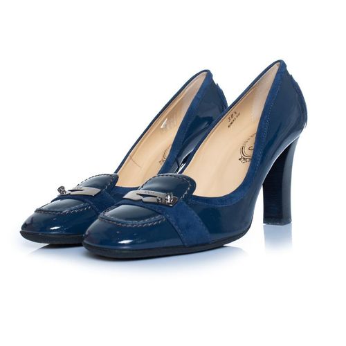 Tod's, leren loafers met lakafwerking