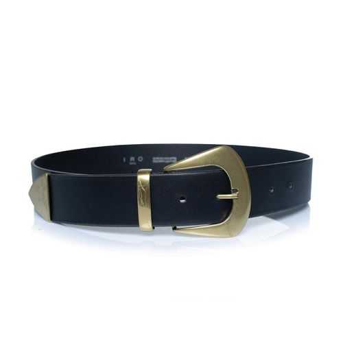 Iro, leren riem met gouden gesp