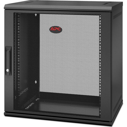 APC NetShelter WX AR112SH4 - 12U, 19-Zoll-Patchschrank, Wandmontage, vormontiert, 400 mm tief, Wandmontiertes Regal, 12U, 90 kg, Schwarz
