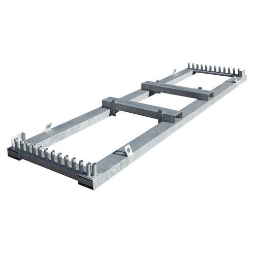 Industrie Transportpalette TP 25, 350 cm x 105 cm, zur Lagerung von 25 Mobilzäunen