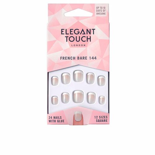 French Bare Nails With Glue Square #144-xs