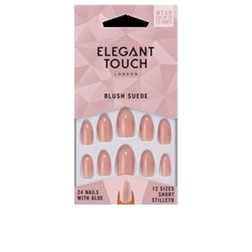 Core Colour Nails With Glue Short Stiletto #blush Suede