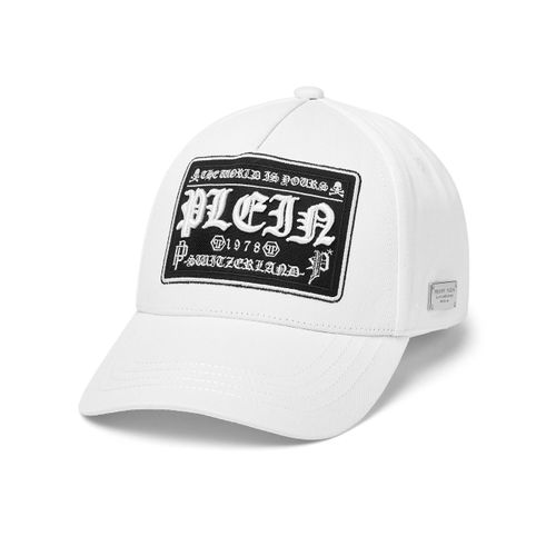 Baseball Cap PHILIPP PLEIN "Baseballkappe", Herren, weiß (01, weiß), Caps