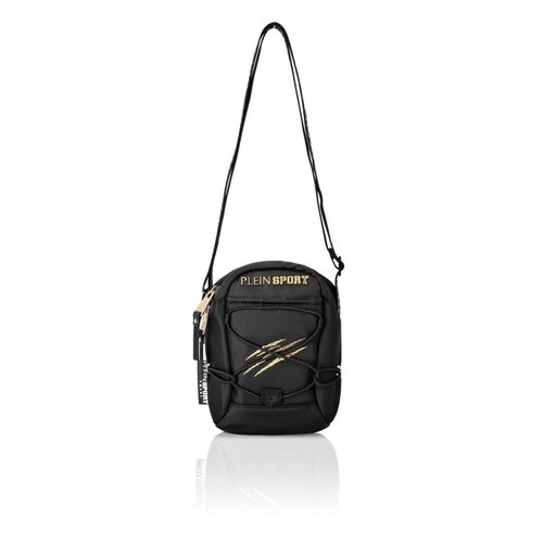 Schultertasche PLEIN SPORT "Schultertasche", Damen, schwarz (0293, schwarz, lightgold), Taschen Schultertasche