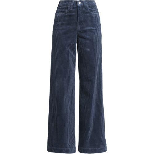 Breitcord-Hose High Waist mit weitem Bein für Damen in Plus-Größe, Damen, size: plus, Blau, Elasthan/Baumwoll-Mischung, by Lands' End