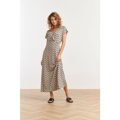 Smashed Lemon 25063 e schelpenprint maxi-jurk |