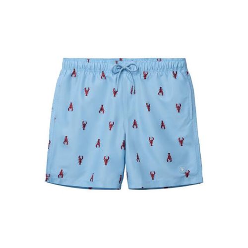 Shiwi Heren zwemshort mike 7" kreeft print blauw/rood