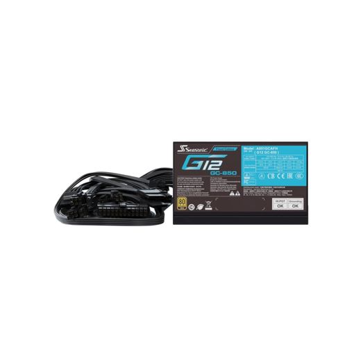 SEASONIC Netzteil "Netzteil 850W G12 GC-850 80+Gold", schwarz, B:18,8cm H:11,8cm T:27,4cm, Netzteile