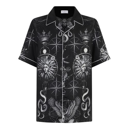 Silk Bowling Shirt All-Over Tattoo