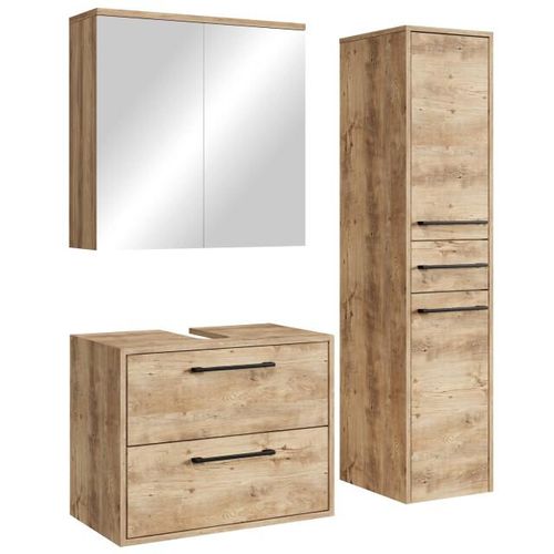 Badplaats Wastafelkast set florence 60 x 35 cm – kastanje – badmeubel met